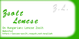 zsolt lencse business card